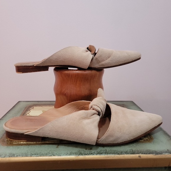 Ulla Johnson Suede Bow Flats Size 7 - Picture 2 of 9